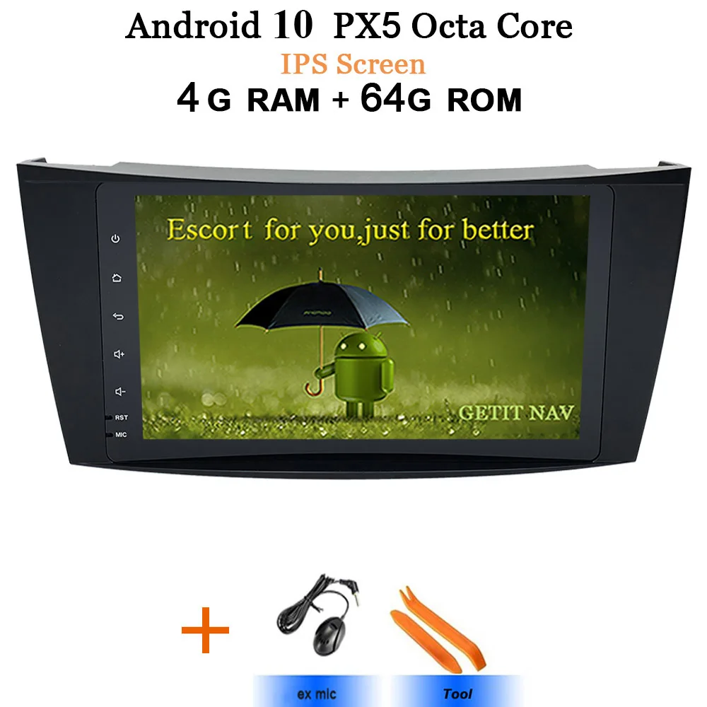 IPS PX5 4GB-64GB DSP ips 4G 64G Android 10 2 din Автомобильный dvd-плеер для Mercedes Benz e-класс W211 E200 E220 E300 E350 E240 E270 E280 CLS класс W219 - Цвет: IPS PX5 4GB-64GB
