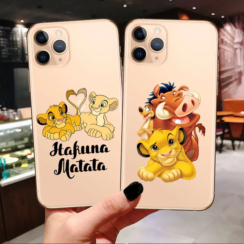

For iPhones 11 Pro MAX Lion King Simba Cute cartoon Soft TPU Case For iPhones 6 6S 7 8 Plus X XR XS Max Flexible Silicone Cover