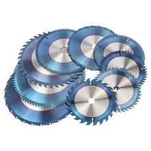 TCT – lame de scie circulaire à revêtement bleu Nano, 165 255mm, disques de coupe en carbure pour le travail du bois, outils électriques