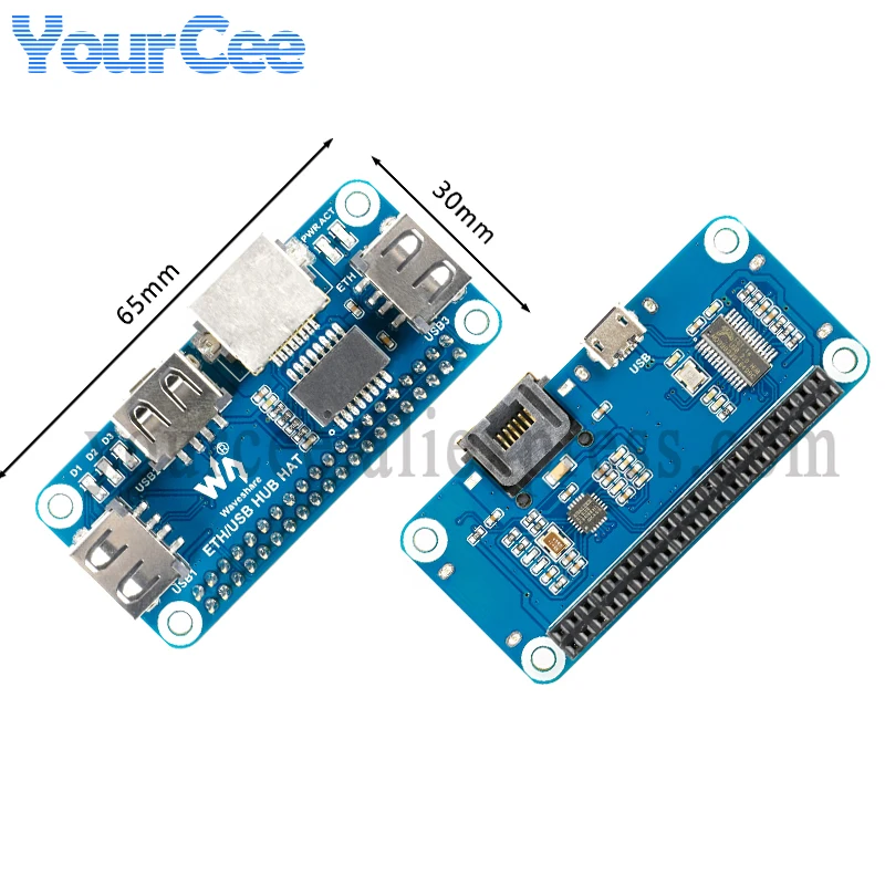 Hub Usb Hat To Ethernet Rj45 Porta Di Rete Hub Usb Splitter Modulo Scheda Di Espansione Per Raspberry Pi 4/Zero W