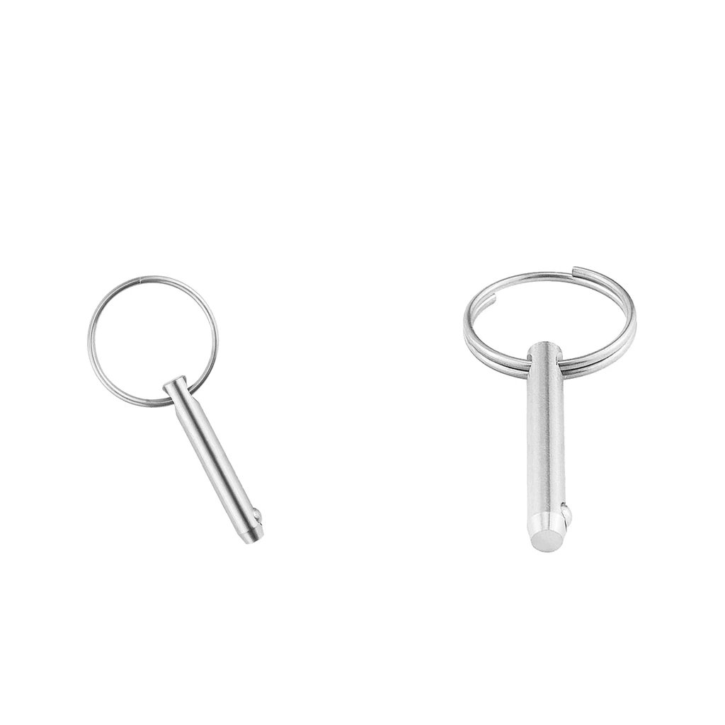 2pieces 316 Stainless Steel Boat Top Deck Hinge Quick Release Pin 6.3 x 51mm