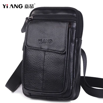 

PI UNCLE Fashion Genuine Leather Soft Cell Phone Mobile Bags Mini Shoulder Bag Crossbody Bags Coin Purse Hip Bags Fanny Pack New