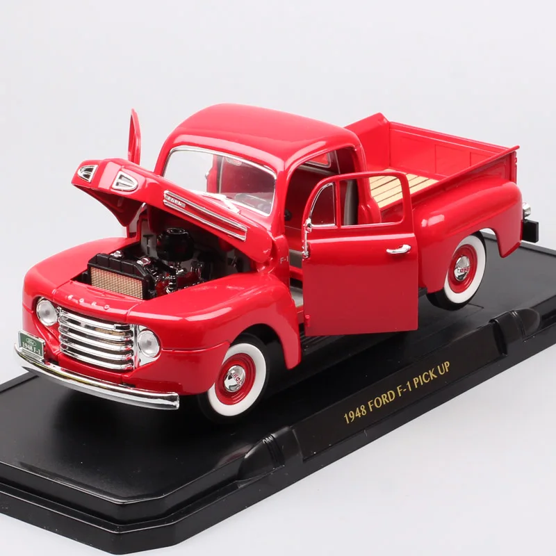 Большие весы автомобиль Винтаж 1948 Ford F1 пикапы 1:18 модели металлические игрушки автомобили миниатюрные Diecasts& игрушечные транспортные средства сувенир для мальчиков