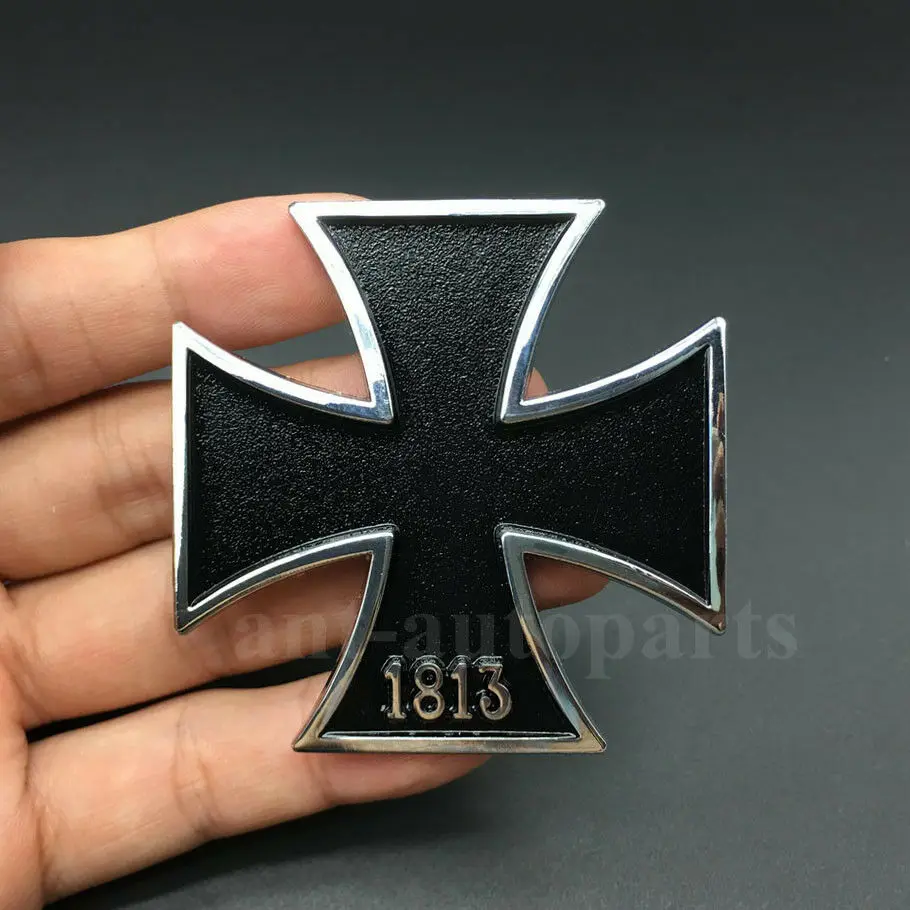 

Metal Maltese Cross 1813 Emblem Car Auto Motorcycle Badge Trunk Decal Sticker