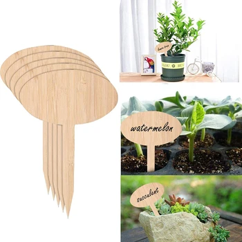 

50pcs Waterproof Wooden Plant Tags Bamboo Plant Labels for Garden Outdoor Plant Hot