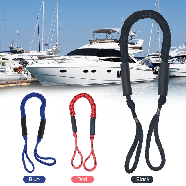2PCS 3.5-5.5ft Bungee Dock Line Mooring Stretch Rope Quick Docking