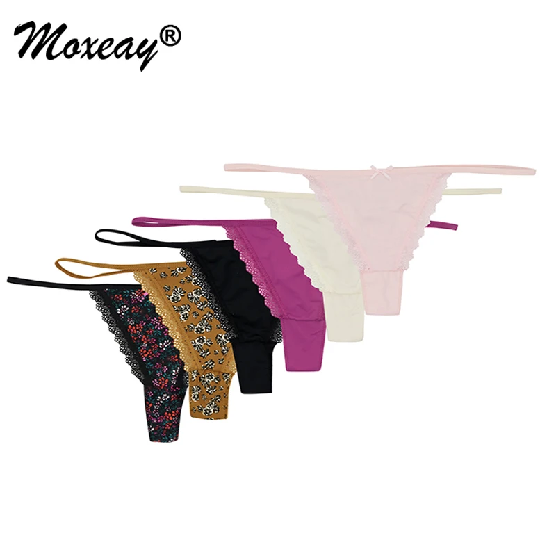 

Moxeay 9 Pcs G Thong Pantie Femme String Low Waist Panties Plus Size Seamless Lace Underwear Lingerie Brief T Back Underwear New