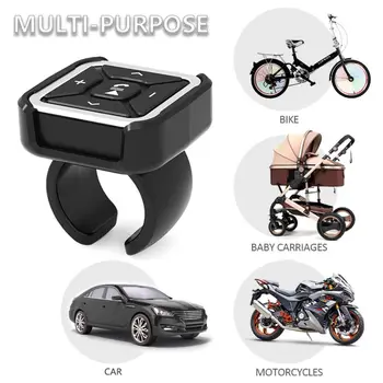 

Multi-function Bluetooth5.0 Remote Control Portable Dual-channel Can Control Mobile Phones Used For Car Steering Wheel Bicycle