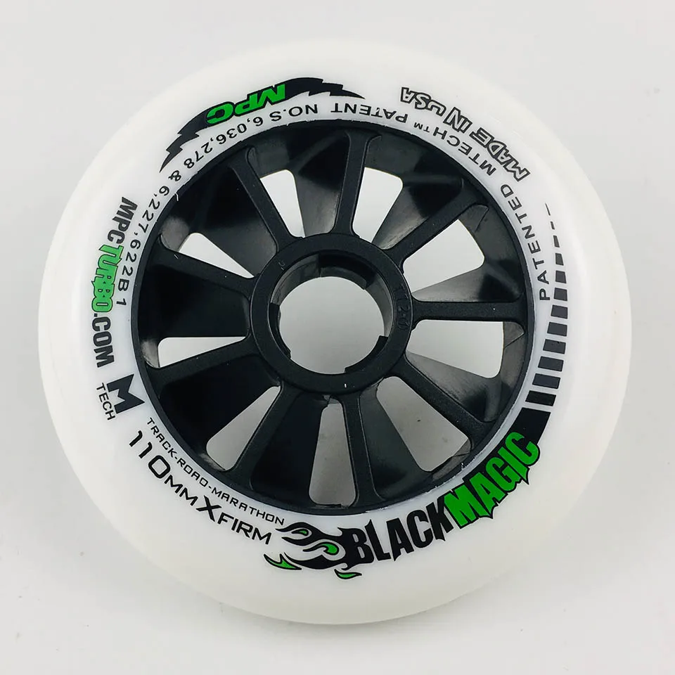 8 шт. MPC черные Волшебные колеса SRC XXFirm XFirm 110/100/90 мм марафонские гоночные шины для роликовых скоростных коньков дорожные катания A094