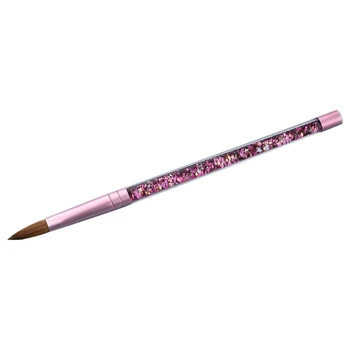 

1PC Pink Beauty Kolinsky Sable Acrylic Nail Brush with Liquid Flow Glitter Nail Art Brush for Nail Art Tools