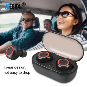 

Handsfree Bluetooth 5.0 Stereo TWS Headset HIFI Mini In-ear Sports Running Earphone Support iOS/Android Phones HD Call