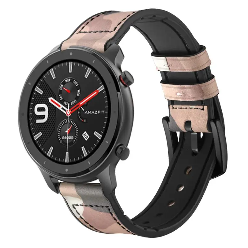 1 шт. ремешок для часов из натуральной кожи для AMAZFIT GTR 42 мм/47 мм Смарт-часы - Цвет: 47mm H