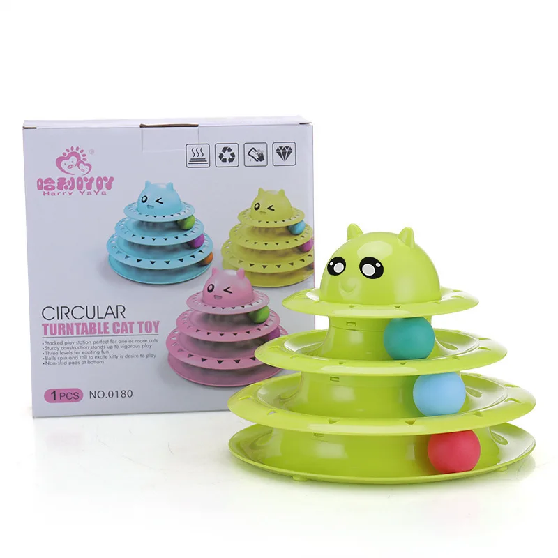 

Cat Toy Cat Turntable Ball Three Layer Cat Teaser Pet Kitten Young Cat Supplies Cat Toy Ball
