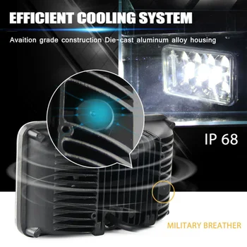 

4x6 Inch 6000K LED Headlight Projector Beam DRL For Chevrolet S10 1995 1996 1997 6063 Aluminum Alloy Housing IP68 Waterproof