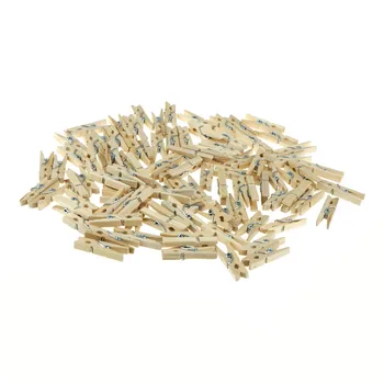 

100Pcs/lot Mini Natural Wooden Clips For Photo Clips Clothespin Craft Decoration Clips Pegs 3*0.4CM