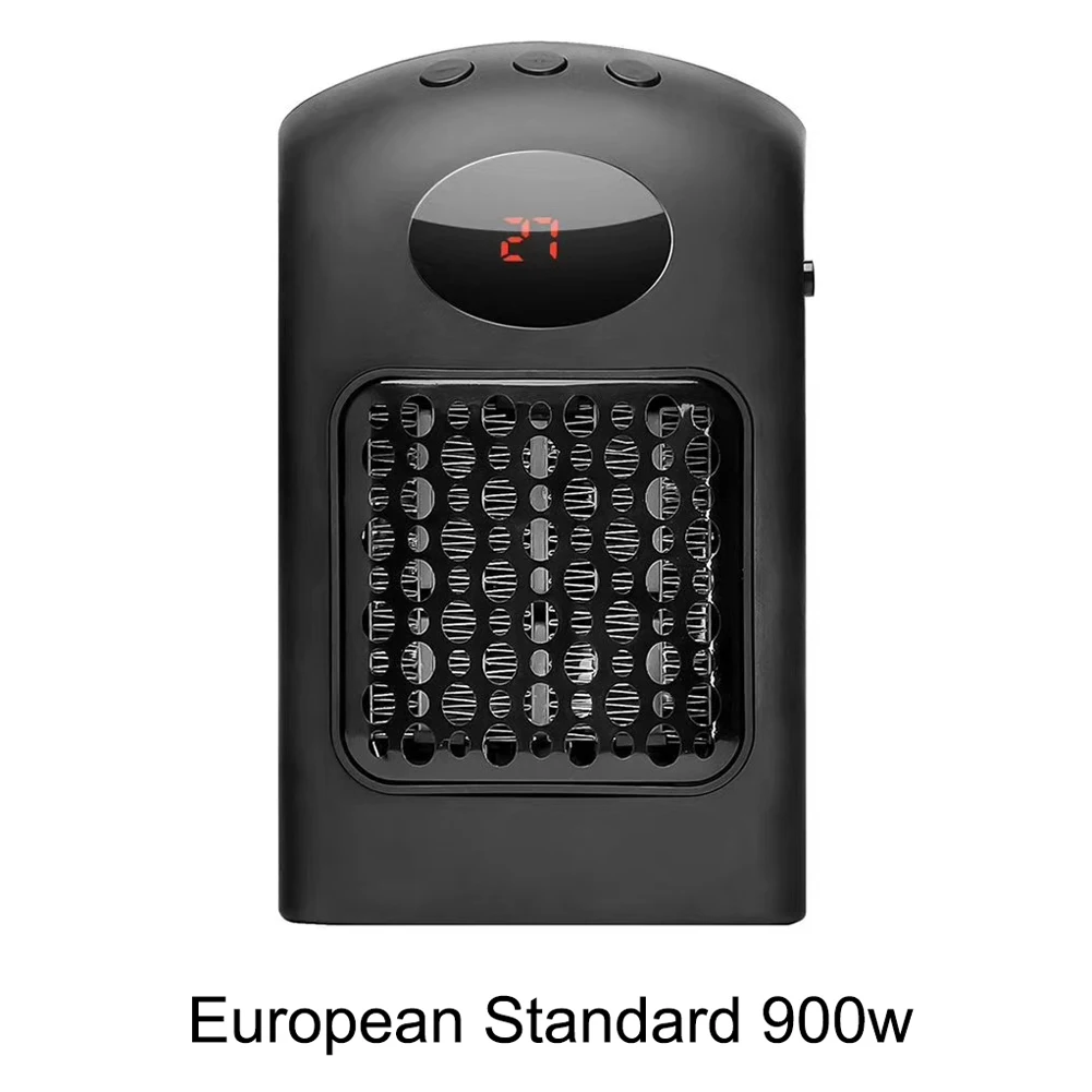 EU Plug Black 900 Вт маленький вентилятор для обогрева портативный Электрический обогреватель нагревательный радиатор обогреватель для общежития Дома Офиса - Комплект: EU Plug Black