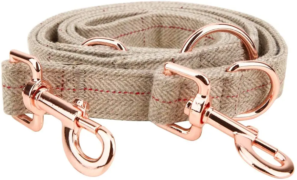 Твидовая ткань для ошейника и поводка собак набор из твида розового золота