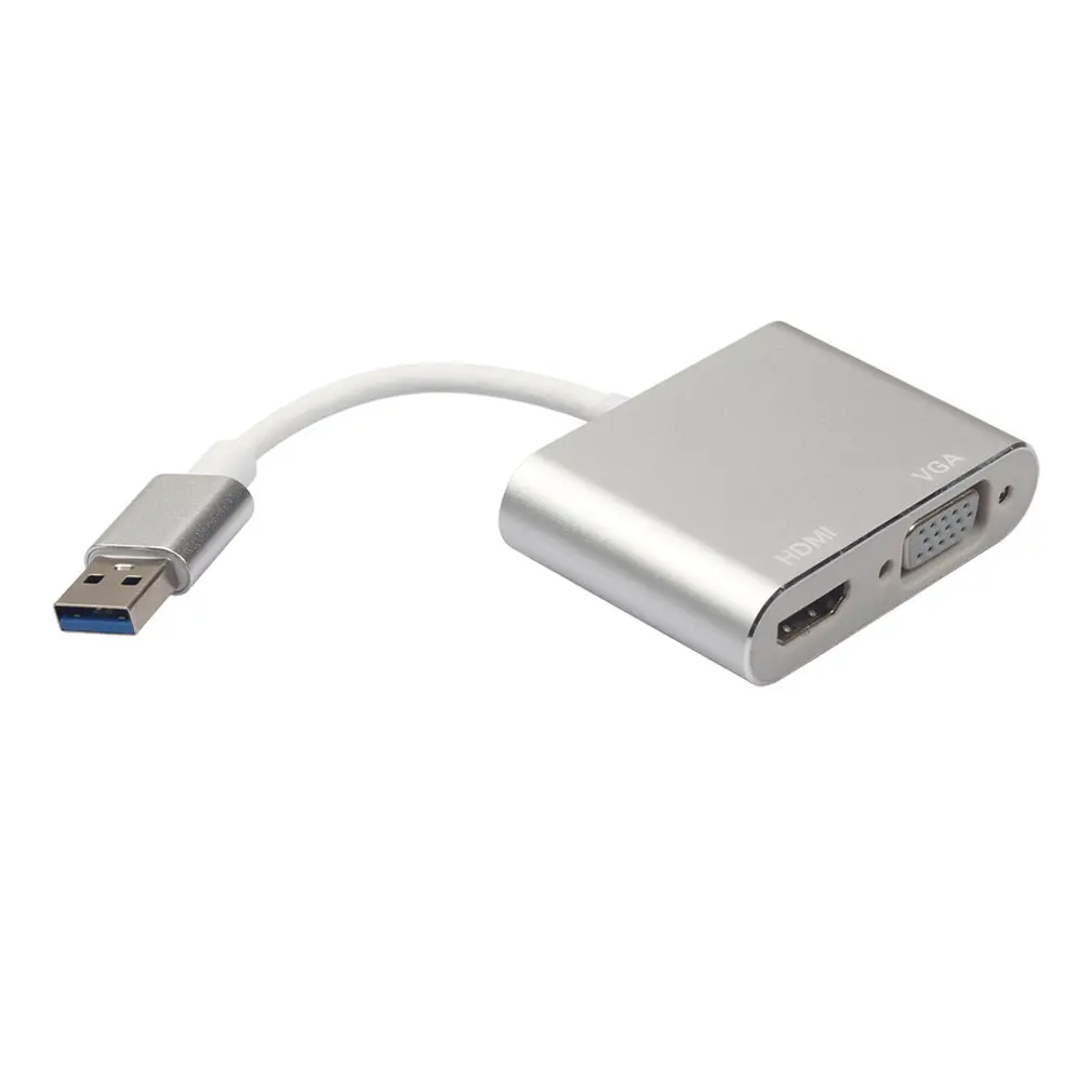 2 в 1 USB 3,0 USB2.0 к HDMI адаптер 4K HD 1080P type-C к HDMI/VGA Аудио Видео кабель конвертер для ноутбука Macbook компьютер