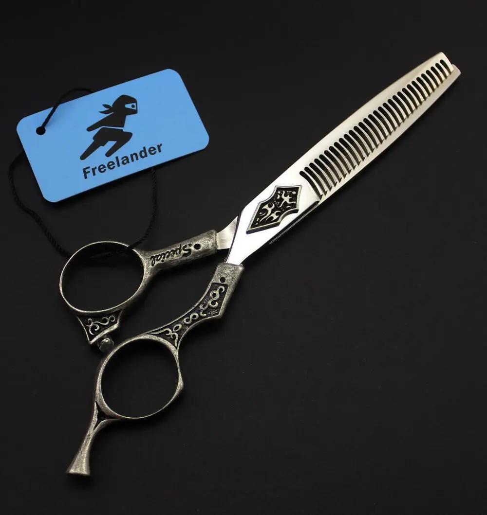 Freelander 6 дюймов Парикмахерские ножницы Ретро 440c японская сталь Профессиональные