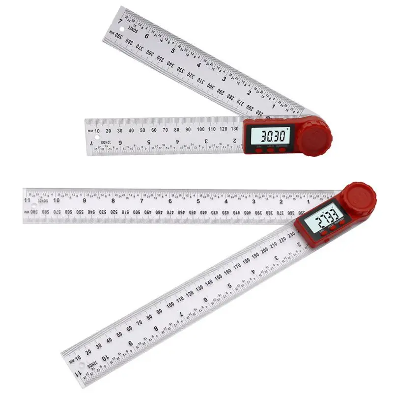  300mm/200mm Digital Angle Ruler Inclinometer Goniometer Protractor Angle Finder 95AA
