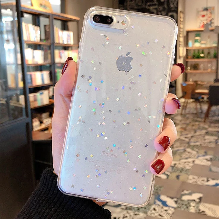 Любовь, сердце, звезды, мягкий силиконовый чехол для iPhone 11 Pro Max XR XS X, чехол для телефона из ТПУ, чехол s для iPhone 5 5S SE 6 6S 7 8 Plus 7Plus - Цвет: White Star