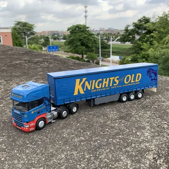 

1/50 Alloy Diecast Vehicle Metal Tractor Container Heavy Duty Truck Model Toy Adult Children Toys Gifts Collect Display Souvenir