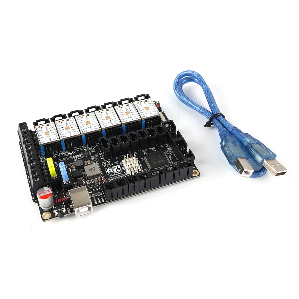 S6 V1.2 плата управления 32 бит MX разъем с 6 шт. TMC2208 UART Драйвер шагового двигателя Летающий провод VS F6 V1.3 SKR V1.3