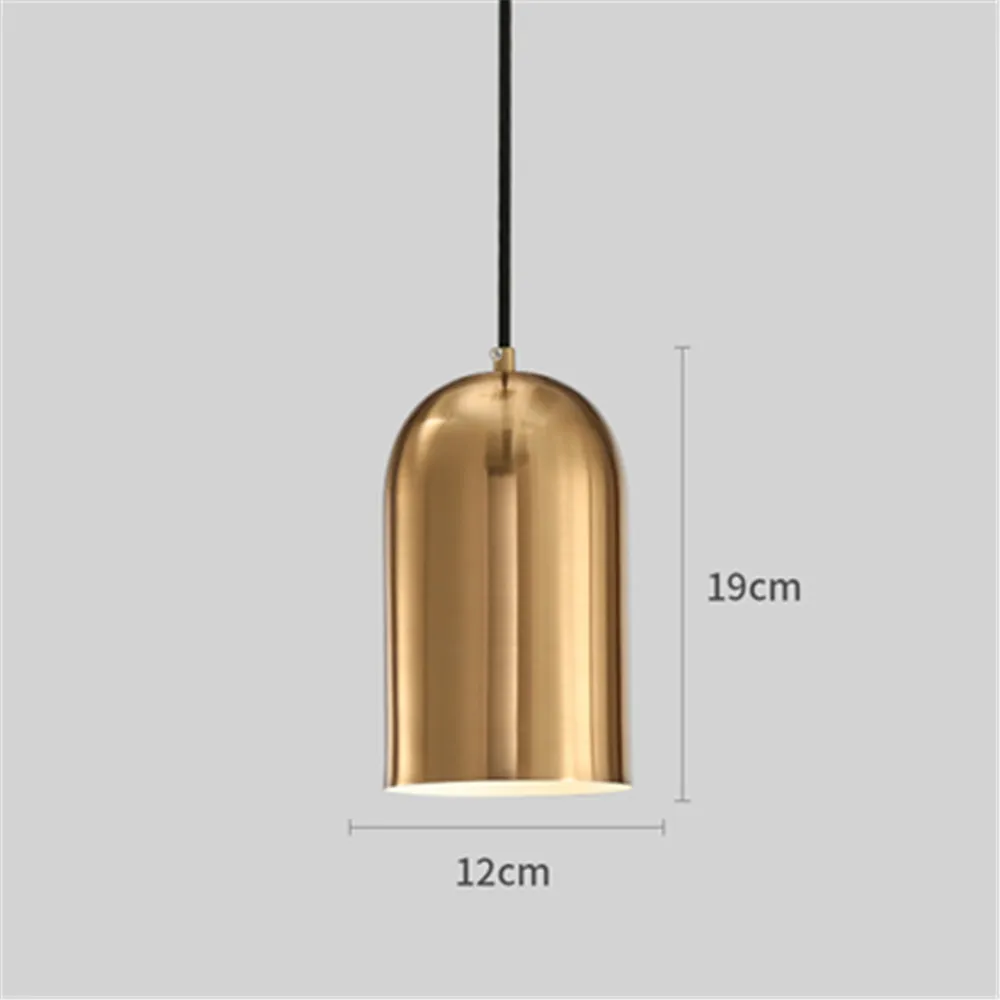 Nordic Design LED Pendant Lamp Loft Decor Modern Gold Iron Single Head Hanging Light Home Lighting Fixtures Indoor Luminaire (5)