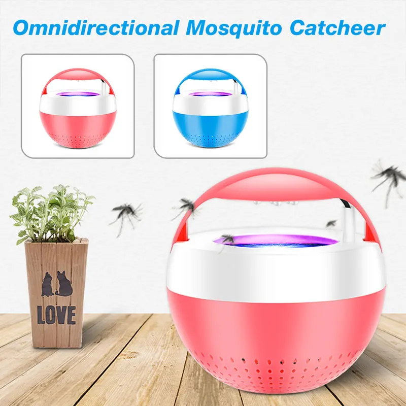 Zapper лампа от комаров, светильник от комаров, изысканная, модная, креативная, USB, синий/красный, 5 Вт, безголосная ловушка от насекомых