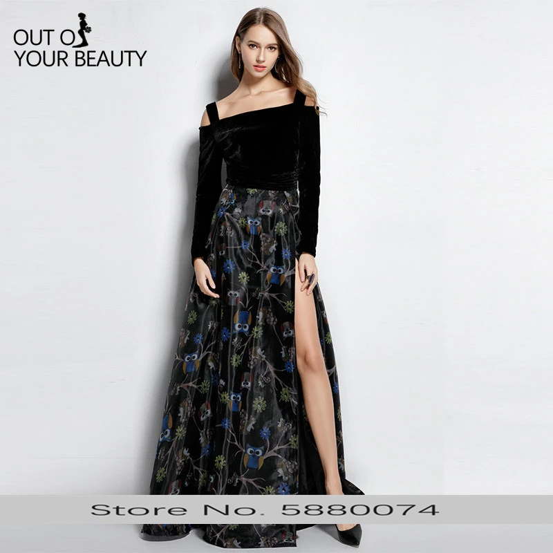 

2020 New High-end Elegant Evening Dress Blue Sequins Spaghetti Straps Applique Back Straps Banquet Long Sexy Chiffon