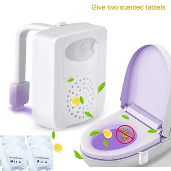 

New UV Disinfection Light 16-Color Toilet Night Light Motion Activated LED Lamp with Aromatherapy for Kids Bathroom Washroom