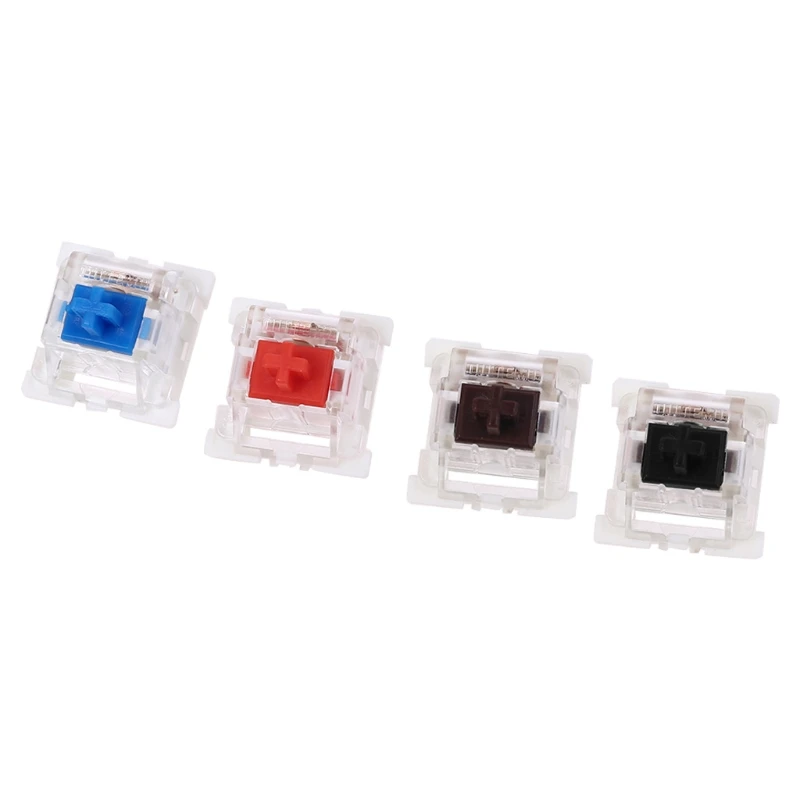 Outemu-3 핀 스위치 블랙 레드 브라운 블루 SMD LED 스위치, 기계식 키보드 교체용 체리 MX 게이트론 diy용