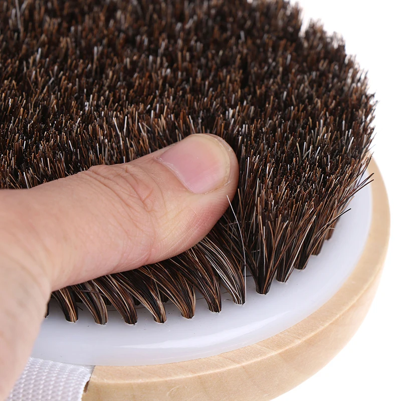 1PCS Body Massage Brush Cellulite Shower Cleansing Brush Exfoliation Wood Natural Horse Relieve Fatigue Hair Bath Body