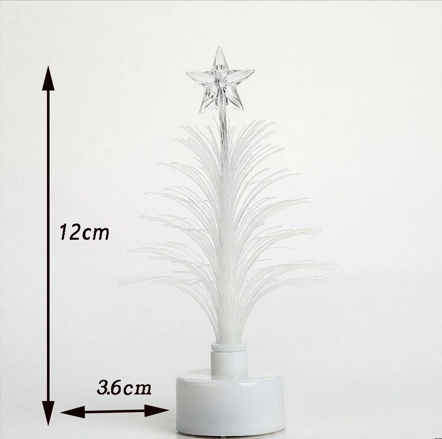 Светодиодный светильник для рождественской елки, цветная сменная волоконно-оптическая елка, может заменить батарею, рождественский подарок