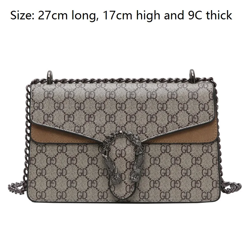

New High Quality Separated Printing Design for 2019 Small Square Bag Messenger Bag Stitching Luxury Postman Bag