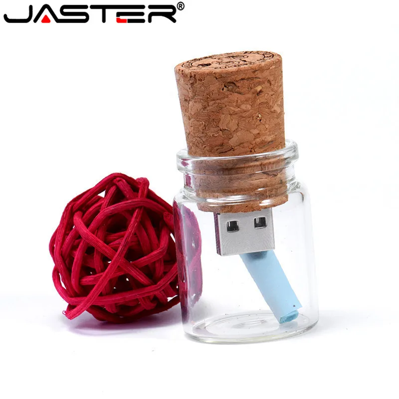 JASTER Drift bottle USB флэш накопитель + деревянная ручка с заказным логотипом Drive 128 Гб 64 ГБ