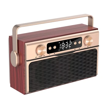 

New wood wireless Bluetooth speaker subwoofer plug in card retro portable outdoor sound