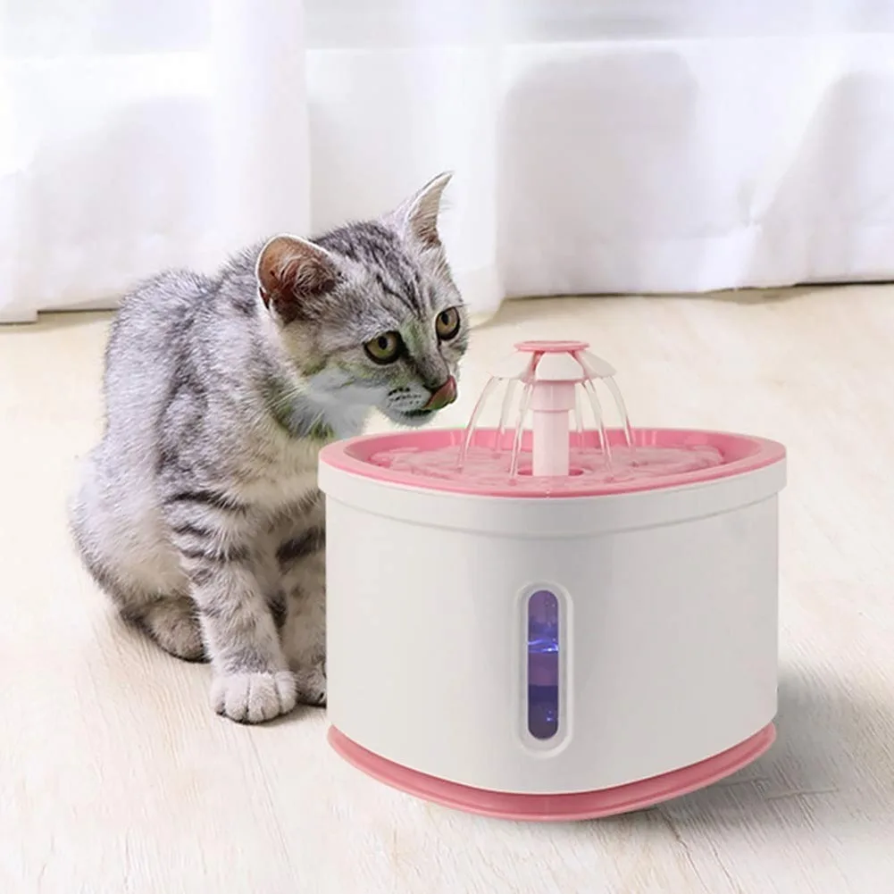 

2.0L Automatic Pet Cat Water Fountain Dog Cat Mute Drinker Feeder Bowl Pets Drinking Fountain Water Dispenser with USB Charging