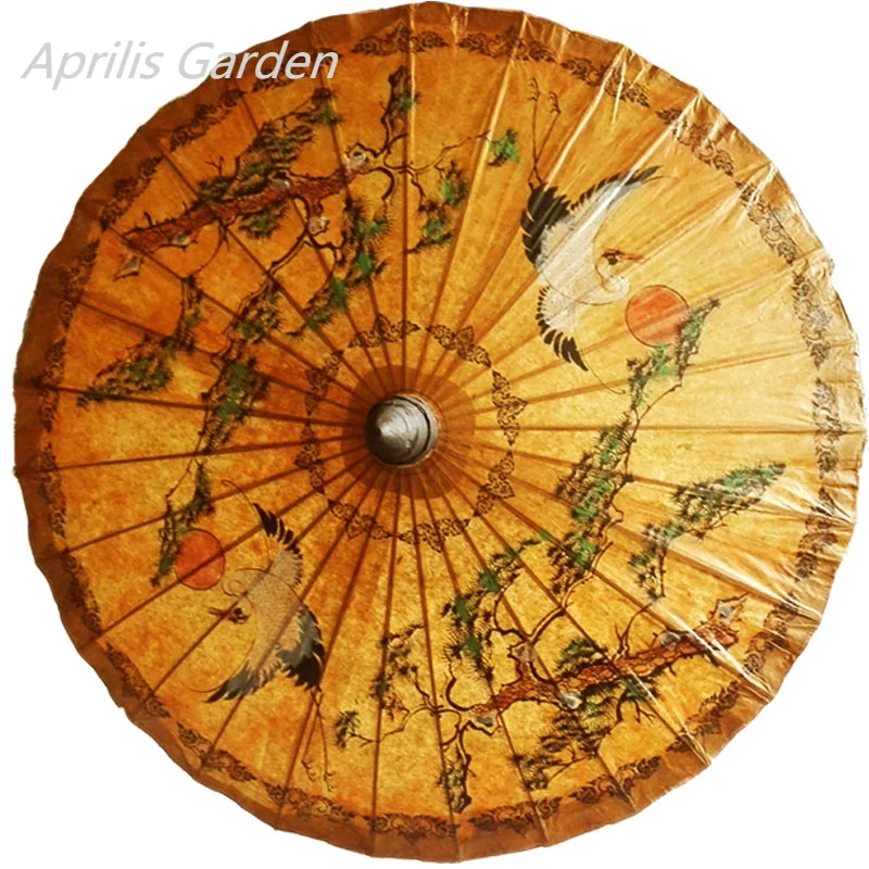 Handmade Ethnic Oil Paper Parasol Umbrella Antique Chinese Style for Decor Photography Props Dance Qipao Hanfu Thailand mini umbrella folding umbrella wind resistant umbrella paper umbrella