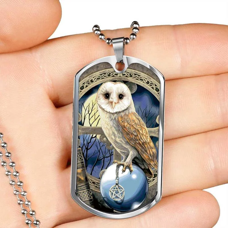 Новая мода сова ожерелья Dog Tag подвеска амулет ювелирные изделия в качестве
