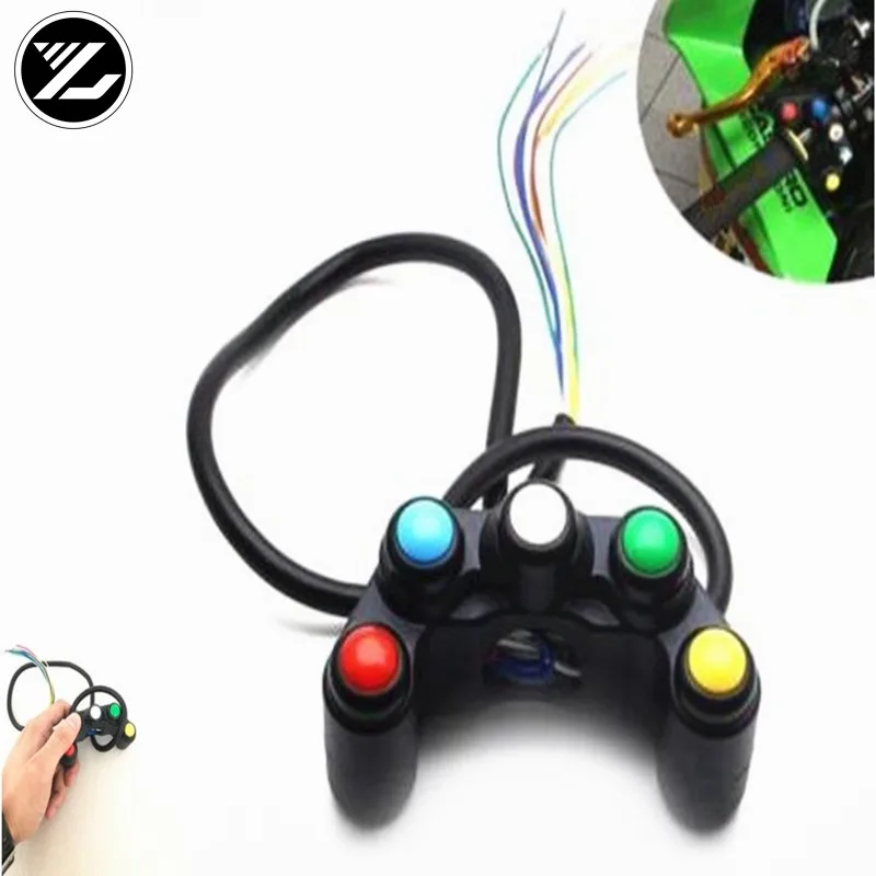 

Motorcycle modified double flash switch horn steering hazard light headlight button switch for yamaha YZF-R1 R6 MT07 09 MT-10