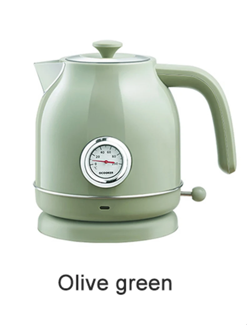 Green Xiaomi Youpin Ocooker Электрический чайник импорт контроль температуры 1.7л большой емкости с часами Электрический чайник - Цвет: Green