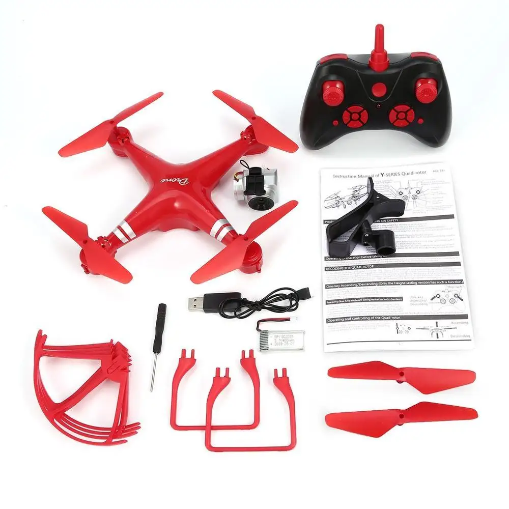 Wi-Fi FPV RC Дрон широкоугольный 720 P/1080 P камера селфи высота удержания Безголовый режим Дрон 3D флипс один ключ возврат Квадрокоптер - Цвет: Red 720P