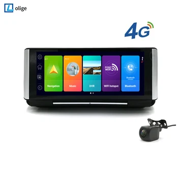 شراء7 بوصة سيارة بعدسة مزدوجة لتحديد المواقع والملاحة لوحة القيادة Dvr 2G + 16G أندرويد 8.1 4G ADAS داش كامير فيديو مسجل FHD 1080P كاميرات الرؤية الخلفية