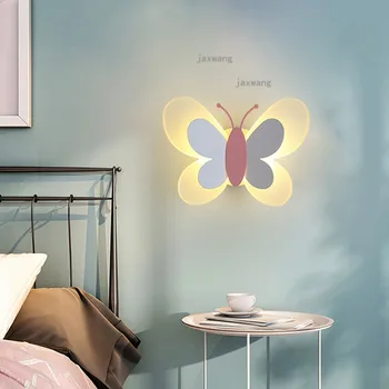 

Nordic Creative Beside Bedroom Wall Lights Modern LED Simple Wall Lamps Butterfly Sconces Lighting Cartoon Child Room Wall Lamp