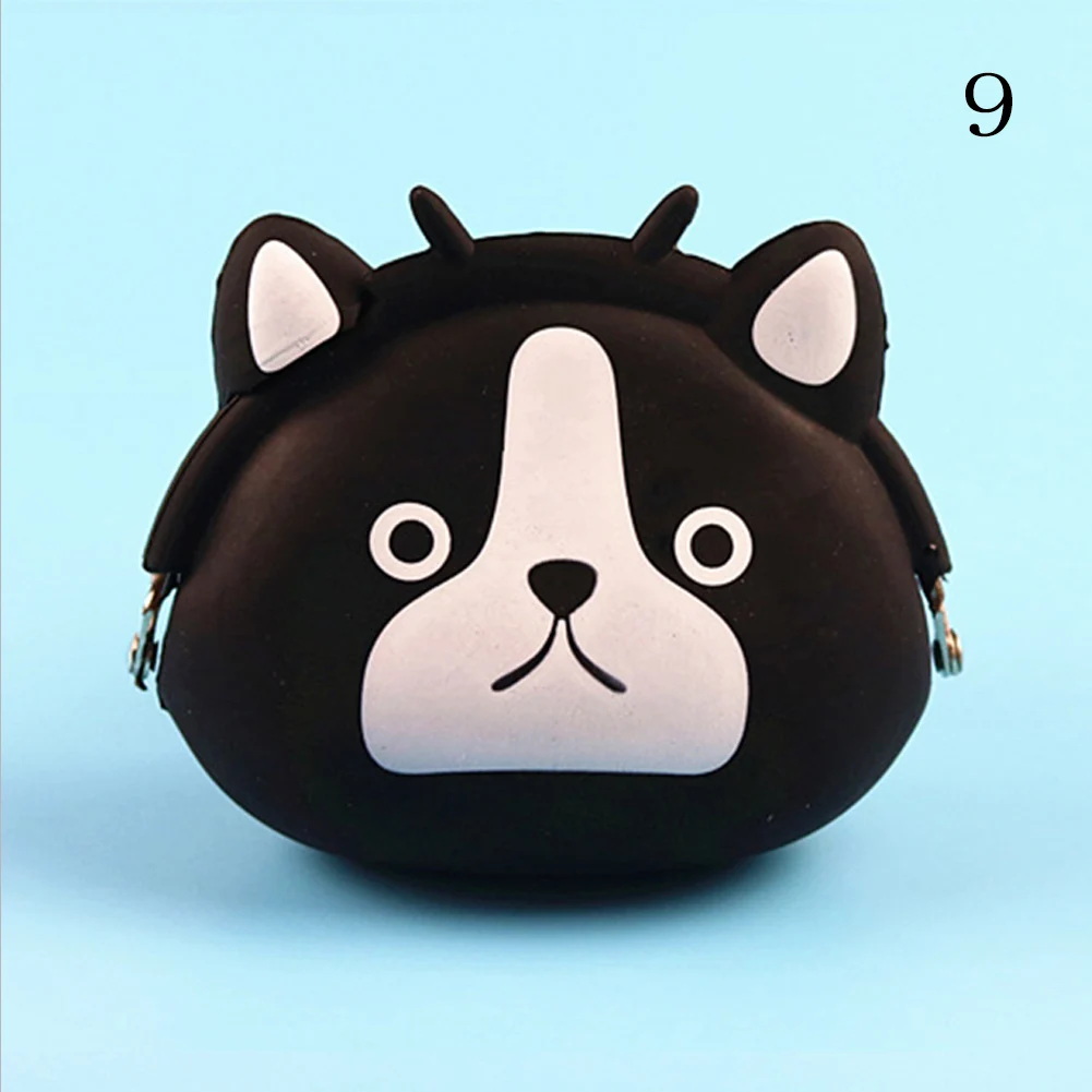 9 Lovely Women Coin Bag Silicone Storage Cute Animal Panda Cat Bear Mini Pouch Coin Bag Change Wallet Purse Hasp New Design Wallet - Цвет: 9