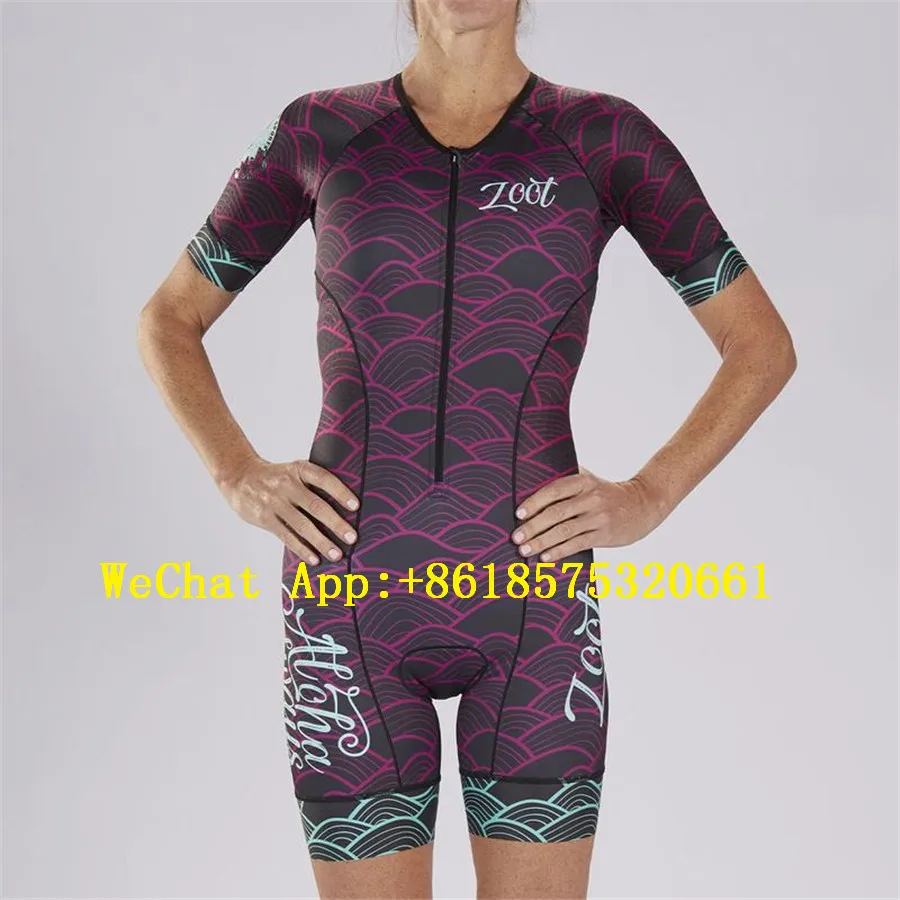 5 ZOOT Pro Team триатлон костюм женский короткий рукав Велоспорт Джерси Skinsuit комбинезон Майо Велоспорт Ropa ciclismo набор гель - Цвет: 5