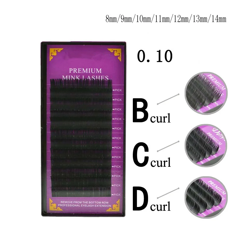 12Row/Tray Индивидуальные Накладные ресницы натуральные мягкие норковые ресницы B/C/D локон наращивание ресниц искусственные накладные ресницы