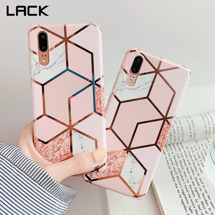 Чехол для телефона LACK с геометрическим рисунком под мрамор Huawei P30 Pro Mate P20 Lite чехлы