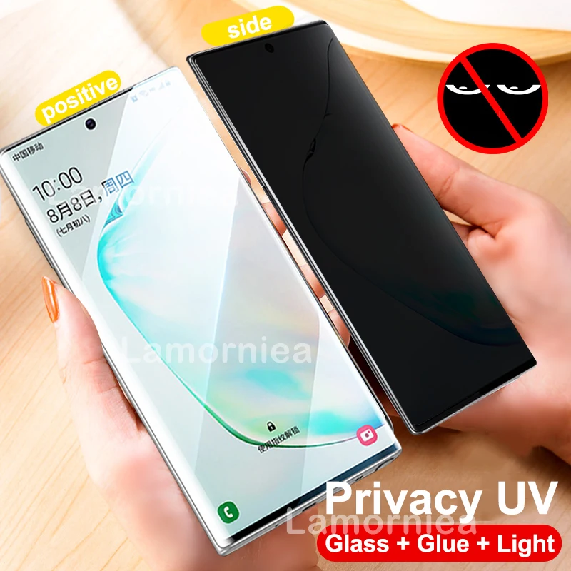 100D антишпионское УФ полное клеевое закаленное стекло для Samsung Galaxy S10 Plus Защита